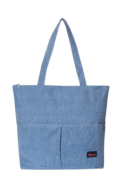 Bakras Geantă tote din denim de dimensiuni mari