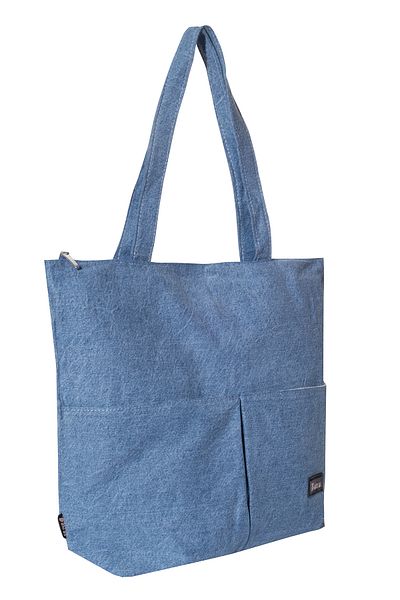 Bakras Geantă tote din denim de dimensiuni mari
