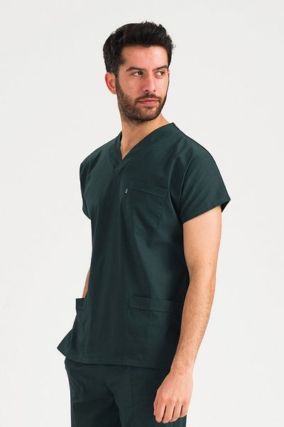 Class Üniforma Uniforma de asistentă medicală și doctor unisex Hunter Green Lycra - Îmbrăcăminte chirurgicală