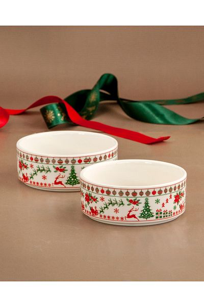 Bursa Porselen Dekor Snow porcelain double bowl