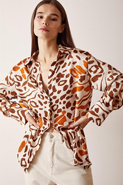 Serica Moda V Yaka Desenli Gömlek