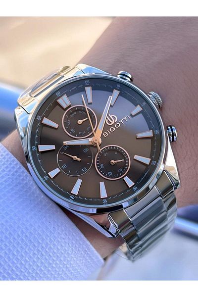 Bigotti EBG.1.10506-4 Bigotti Steel Cord 5 ATM Waterproof Men's Wristwatch