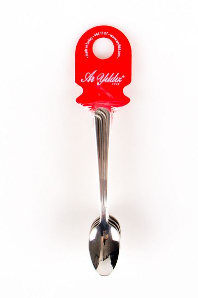 Aryıldız Millennium Model Vacuumed 6 Pieces Silver Color Teaspoons