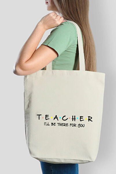 APRENDİ Geantă de pânză cu design Teacher