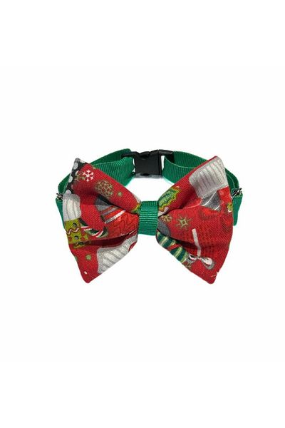 MS Pet Design Adjustable Cat Dog Bandana Bow Tie Set - Christmas Gift