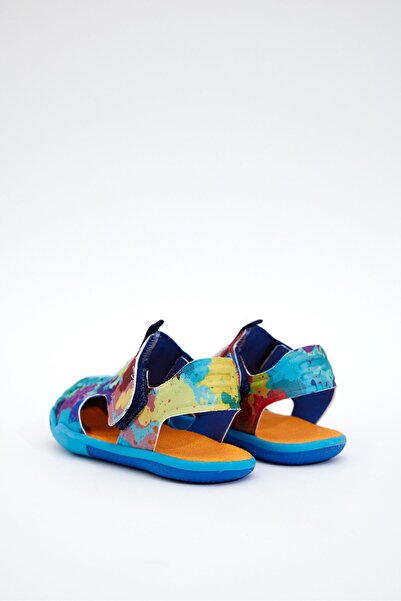 Dudino Multicolor Kız Queen Desenli Cırt Cırtlı Çocuk Sandalet