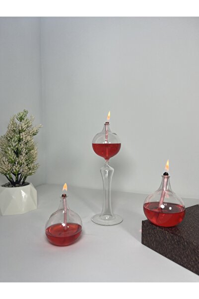 Yansıma Cam Yıl Başına Özel Hediyelik El Yapımı Küre Kandil 3'lü Set (200 ML ...