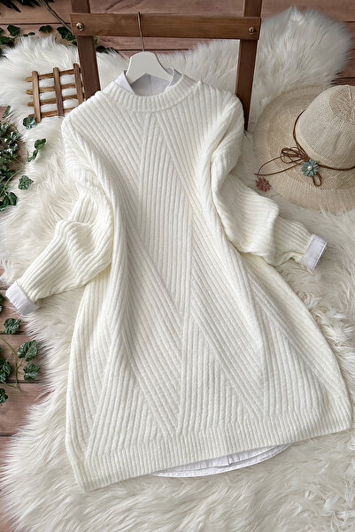 MODAQU Μπακλαβάς Yumoş Πουλόβερ Τούνικ - Εκρού