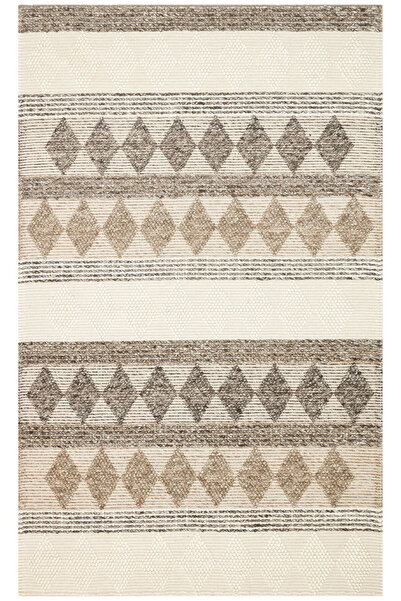 Eko Halı Jade JD 01 Grey Yün ile üretilen örme el halısı.