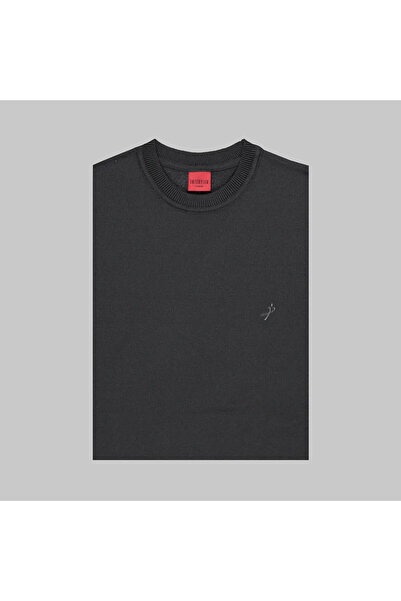 Sarar Інтерв'ю: Слім Фіт Велосипедний комір, антрацитовий трикотажний светр