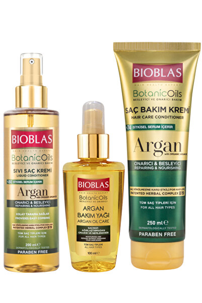 Bioblas Saç Bakım Seti Saç Kremi + Saç Maskesi + Argan Bakım Yağı