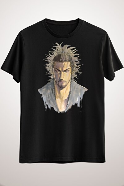geative تي شيرت أسود للجنسين من Anime Vagabond Miyamoto Musashi&amp; اكسسوارات