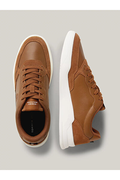 Tommy Hilfiger Men's Brand Logo Lace-up Non-Slip Sole Casual Brown Sneakers FM0FM04929-GVQ