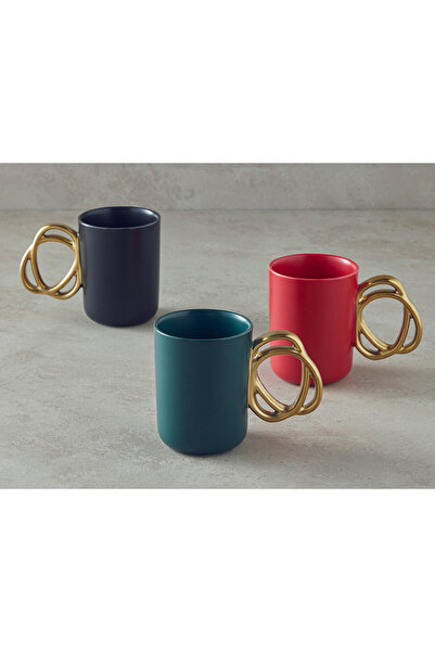 English Home Circles New Bone China Kupa Kırmızı