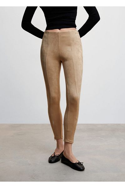 MANGO Woman Wildleder-Leggings