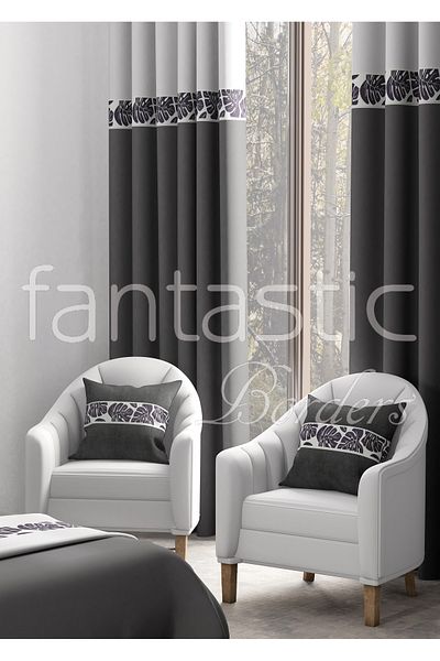FANTASTIC BORDERS BORDURĂ ȚESUTĂ CU MODEL DE FRUNZE (7 CM. LĂȚime - 3,5 MT. LUNGIME)