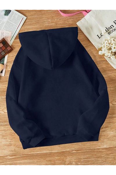 trendgar ТЕМНОСИН СУИТШЪТ HODIE С КАЧУЛКА