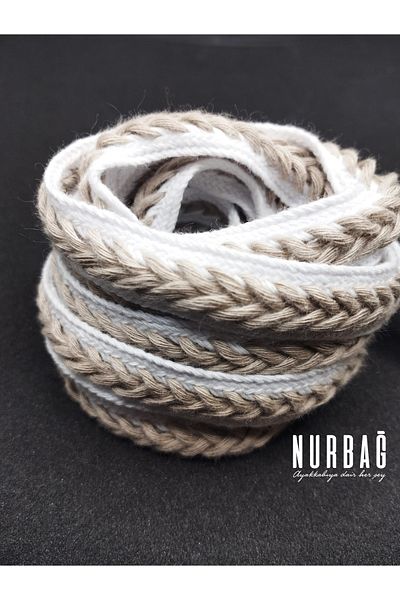 NURBAĞ DOKUMA SPORTS SHOES HAIR KNITTING WHITE MINK TIE 120 CM 1 PAIR ZX78000