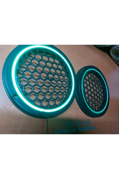 ARSLAN SOUND 20CM MİDRANGE IŞIKLI KAPAK NEO LEDLİ YEŞİL RENK