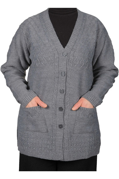 NOBLE STORE سترة نسائية بأزرار مقاس كبير nbl6222،،