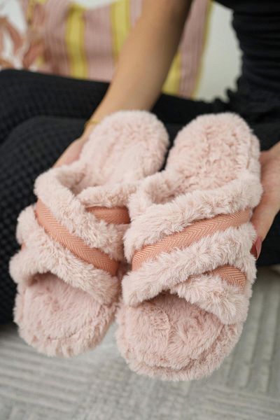Moda Frato Modafrato ROMA Cross γυναικείες παντόφλες εσωτερικού χώρου Χειμερινές παντόφλες αθόρυβη σόλα