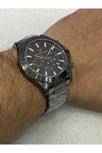 Sergio Tacchini SERGİ TACCHİNİ ANTRASİT FÜME DUAL TİME ALL STAINLESS STEEL 45...