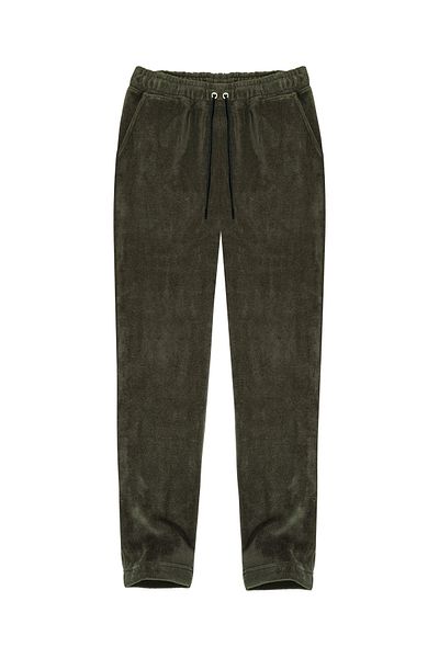Cottonland Trening pentru bărbați BORIS, talie normală, groasă, fleece, VERDE KHAKI
