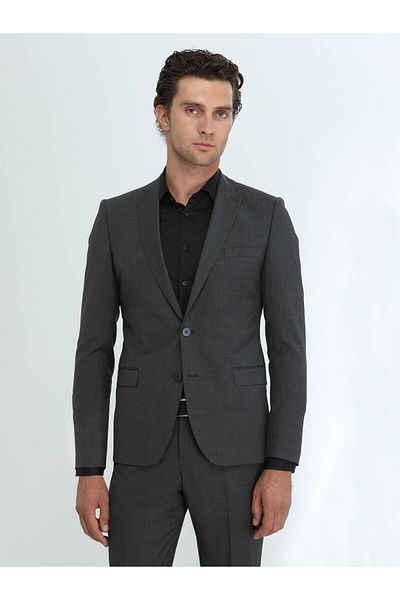 Kip Mona Collar Single Slit Extra Slim Fit Wool Blend Basic 6 Drop Classic Suit