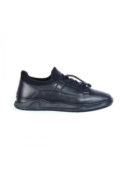 Ayakcenter Pantofi casual pentru bărbați Mk-97 Light Black 100% piele