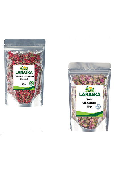 Laraska Kırmızı Tomurcuk Gül (50gr) Ve Pembe Tomurcuk Gül Kırmızısı (50 Gr)
