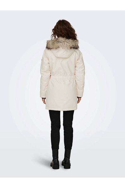 ONLY 15304625 Only Onlırıs Fur Winter Parka Cc 2023 Otw Γυναικεία Παλτό Eggnog/NATURE FUR