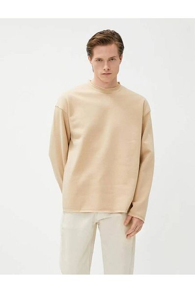 Koton 4wam70124mk Men's Sweat Beige