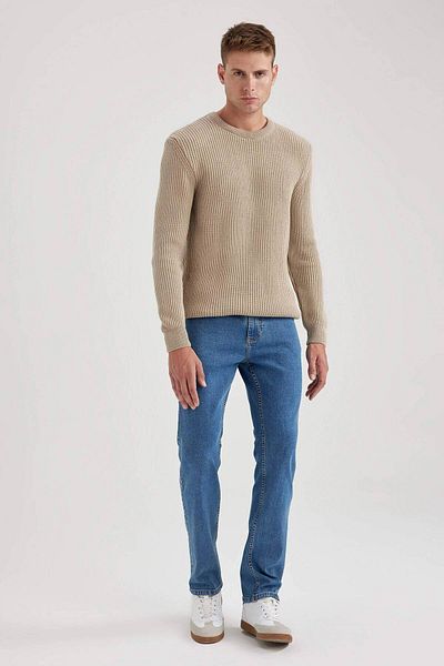 DeFacto Defacto B0544Ax/Bg193 Men's Sweater - Sand