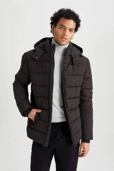 DeFacto R0216Az/Bk27 Defacto Men's Coat Black