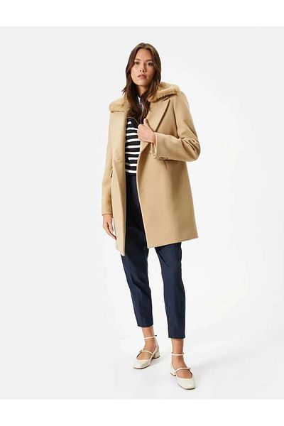 Koton 4wak00156ew Mantel für Damen, Beige