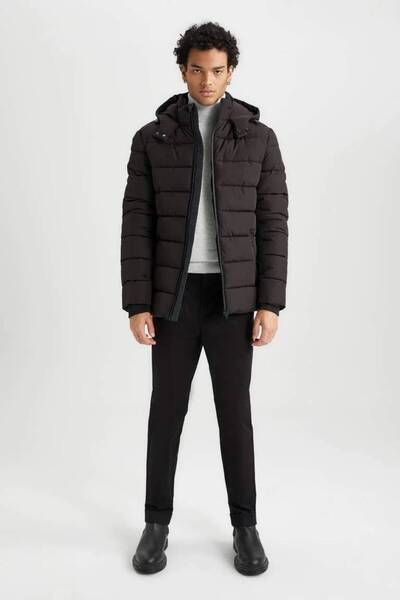 DeFacto R0216Az/Bk27 Defacto Men's Coat Black