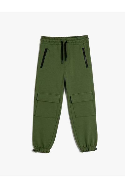 Koton 4wkb40141tk Boy's Tracksuit Bottom Khaki