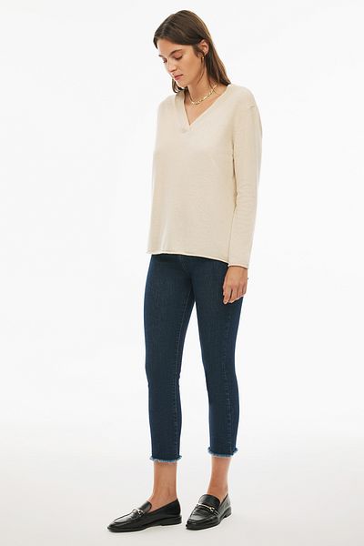 Perspective Γυναικεία πλεκτή μπλούζα Mayra Regular Fit Standard Size Stone Color