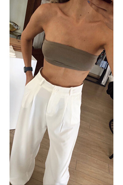 Basic & me Beyaz Palazzo Pantolon