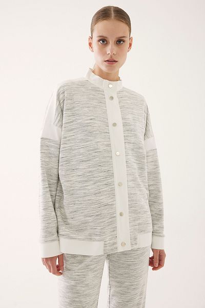 Perspective Germaine Gray Melange Color Women's Tracksuit Coat
