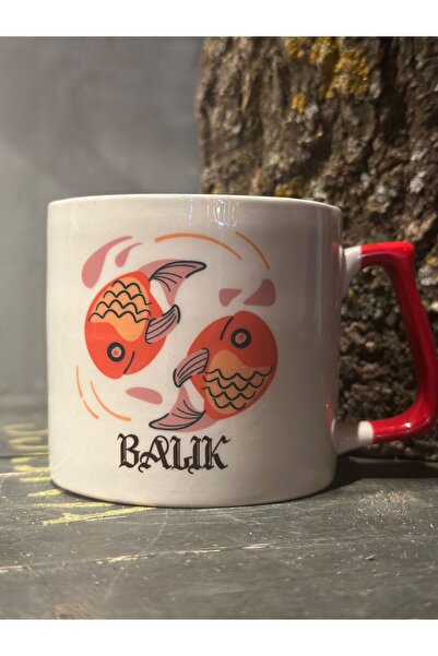 Balık Burcu Beyaz Kupa Bardak