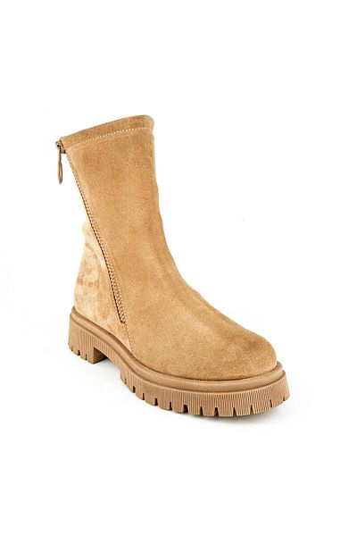 Muya Orthopedix Mavenna Genuine Leather Zippered Women's Boots with Heel Spur Pads324114