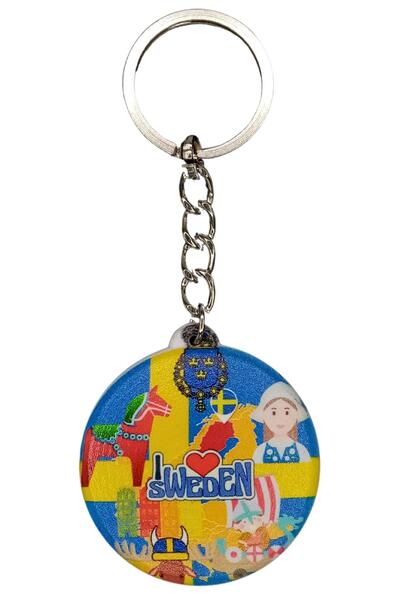 Dünyadan Hediyeler فتاحة غطاء سلسلة مفاتيح ذات طابع سويدي