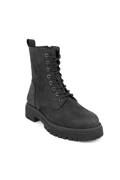 Muya Orthopedix Tetto 6 Point Genuine Leather Women's Boots with Zipper and Lace-up Heel Spur Pads324314