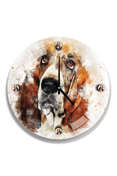 EMYA HOME Χαριτωμένο ρολόι από γυαλί σκύλου - 40 εκ