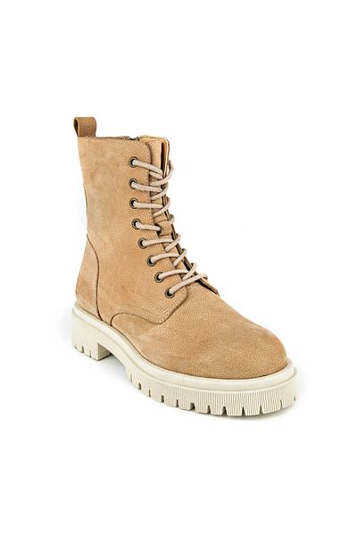 Muya Orthopedix Tetto 6 Point Genuine Leather Women's Boots with Zipper and Lace-up Heel Spur Pads324314