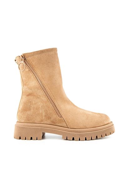 Muya Orthopedix Mavenna Genuine Leather Zippered Women's Boots with Heel Spur Pads324114