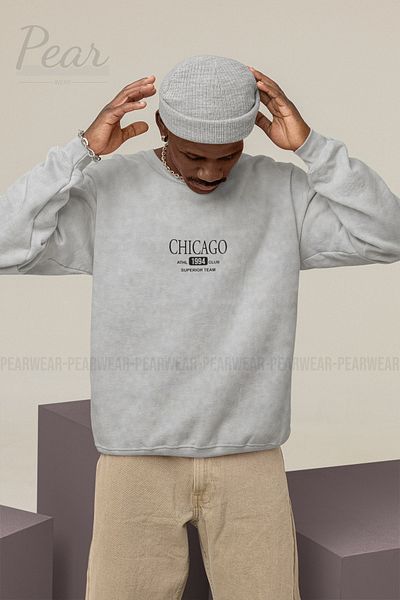 Pear Wear Ανδρικό φούτερ με στάμπα Chicago