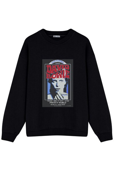 GreenMint سويت شيرت كبير الحجم للجنسين من ديفيد بوي