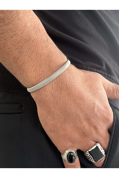 Farah Butik Knitted Wicker Bracelet-Tarnishproof Steel Bracelet-Gift Bracelet